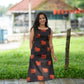 Black Elephant Print Cotton Dress