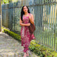 Maroon Paisely Printed Kurta Pant Set