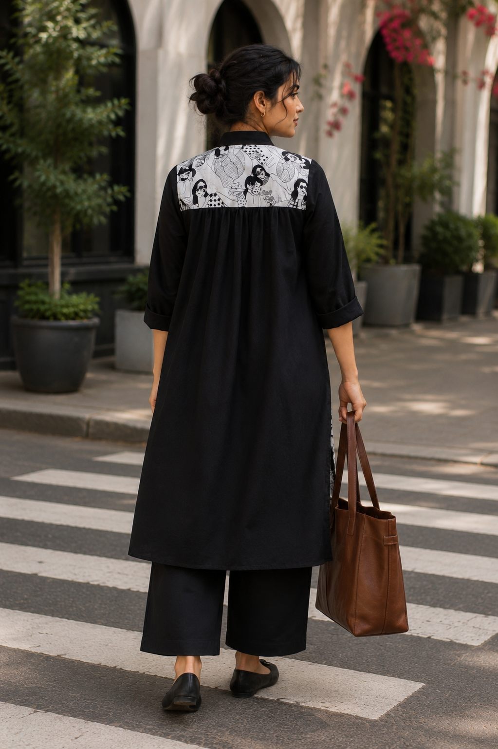 Charcoal Muse - Cotton Kurta Set