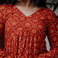 Red Bandani Alia Cut Kurta/Dress