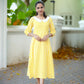 Yellow Striped Cotton Dress