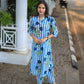 Blue Striped Kurta Set
