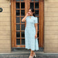 White Quirky Printed Cotton Dress