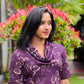 Purple Cotton Floral Printed Kurta and Pant Set