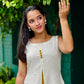 Golden Polka With Contrast Panel Aline Dress / Kurta