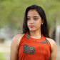 Rust Orange With Elephant Printed Kurta and Pant Set