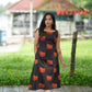 Black Elephant Print Cotton Dress