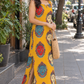 Kala - Kalamkari Face Printed Low Slitted Cotton Dress