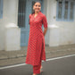 Red Chilly Cotton Kurta and Pant Set