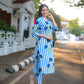 Blue Striped Kurta Set