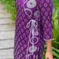 Purple Bandani Printed Angrakha Style Kurta Pant Set