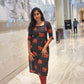 Black with Red Polka Elephant Printed Kurta Pant Set