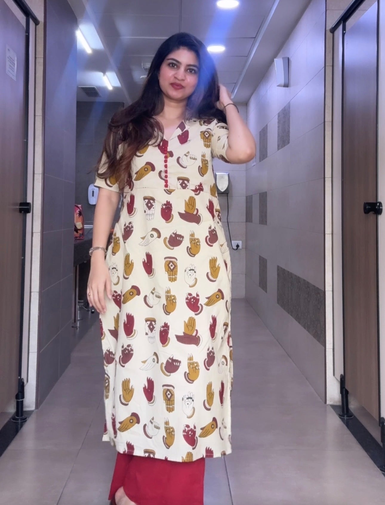 MUDHRA - Printed Ethnic Kurta And Palazzo Set