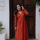 Red Bandani Alia Cut Kurta/Dress