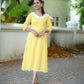 Yellow Striped Cotton Dress