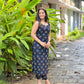 Black Floral Block Printed Kurta Pant Set
