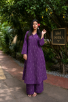 Purple Hues - Cotton Printed Kurta Set
