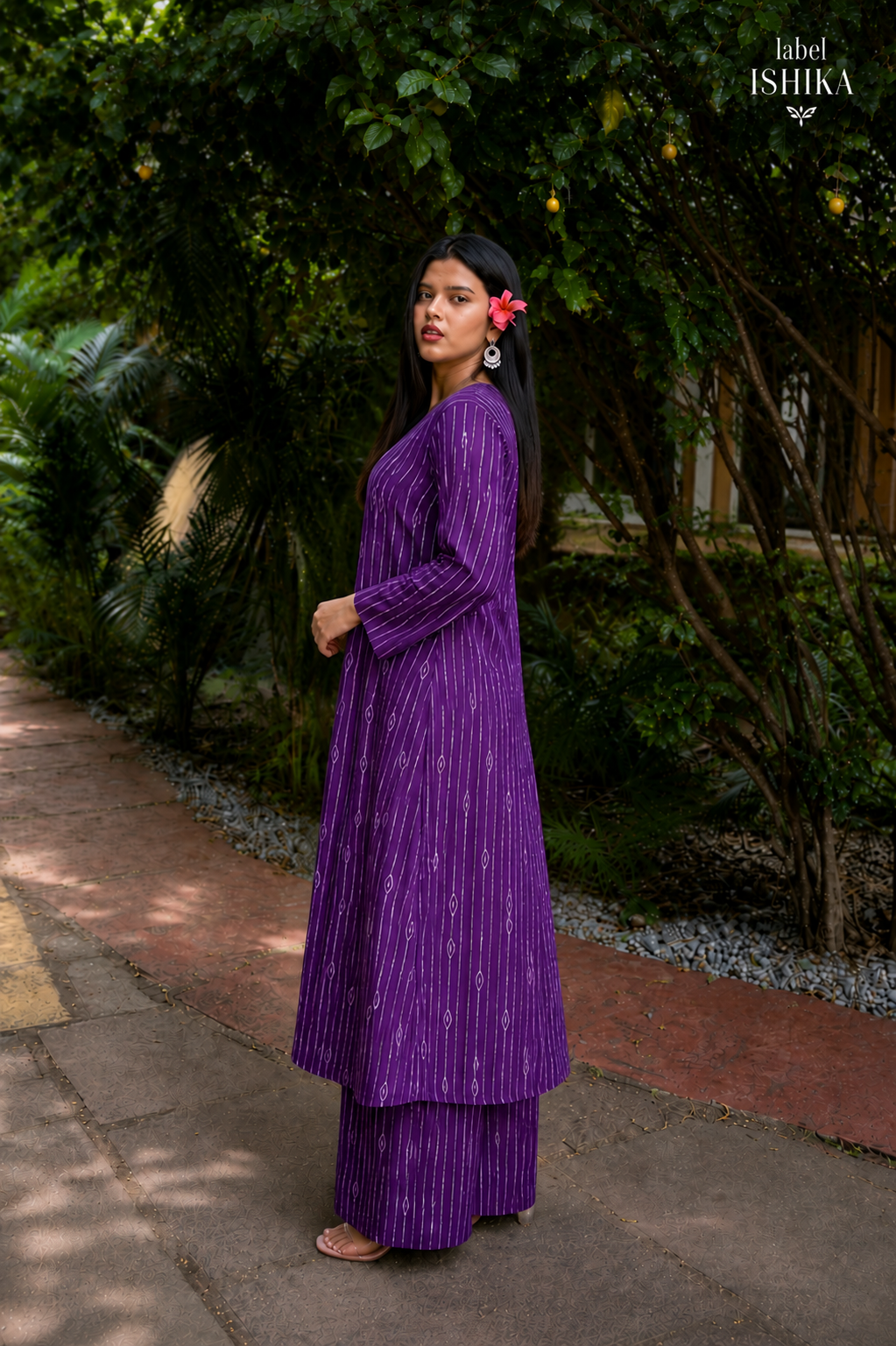 Purple Hues - Cotton Printed Kurta Set