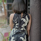 Black Cotton Halter Neck Dress