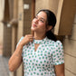 White Quirky Printed Cotton Dress