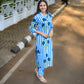 Blue Striped Kurta Set