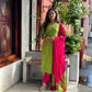 Green Shibori Kurta and Pant Set With Dupatta