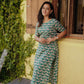 Green Traditional Elephant Print Kurta and Pant Set