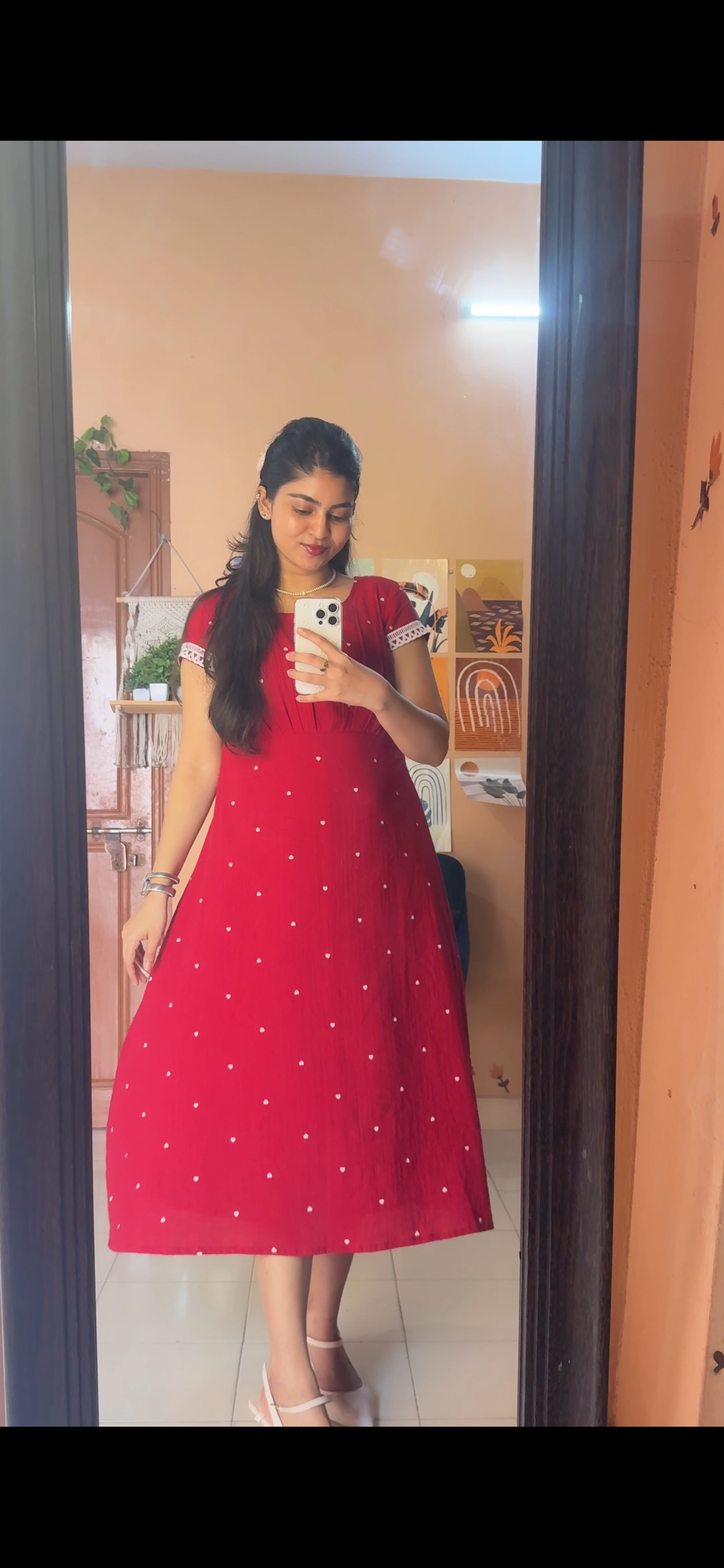 Hearty Dress - Cotton Heart Printed Dress