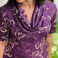 Purple Cotton Floral Printed Kurta and Pant Set