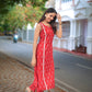 Red Bandani Print Kurta and Pant set