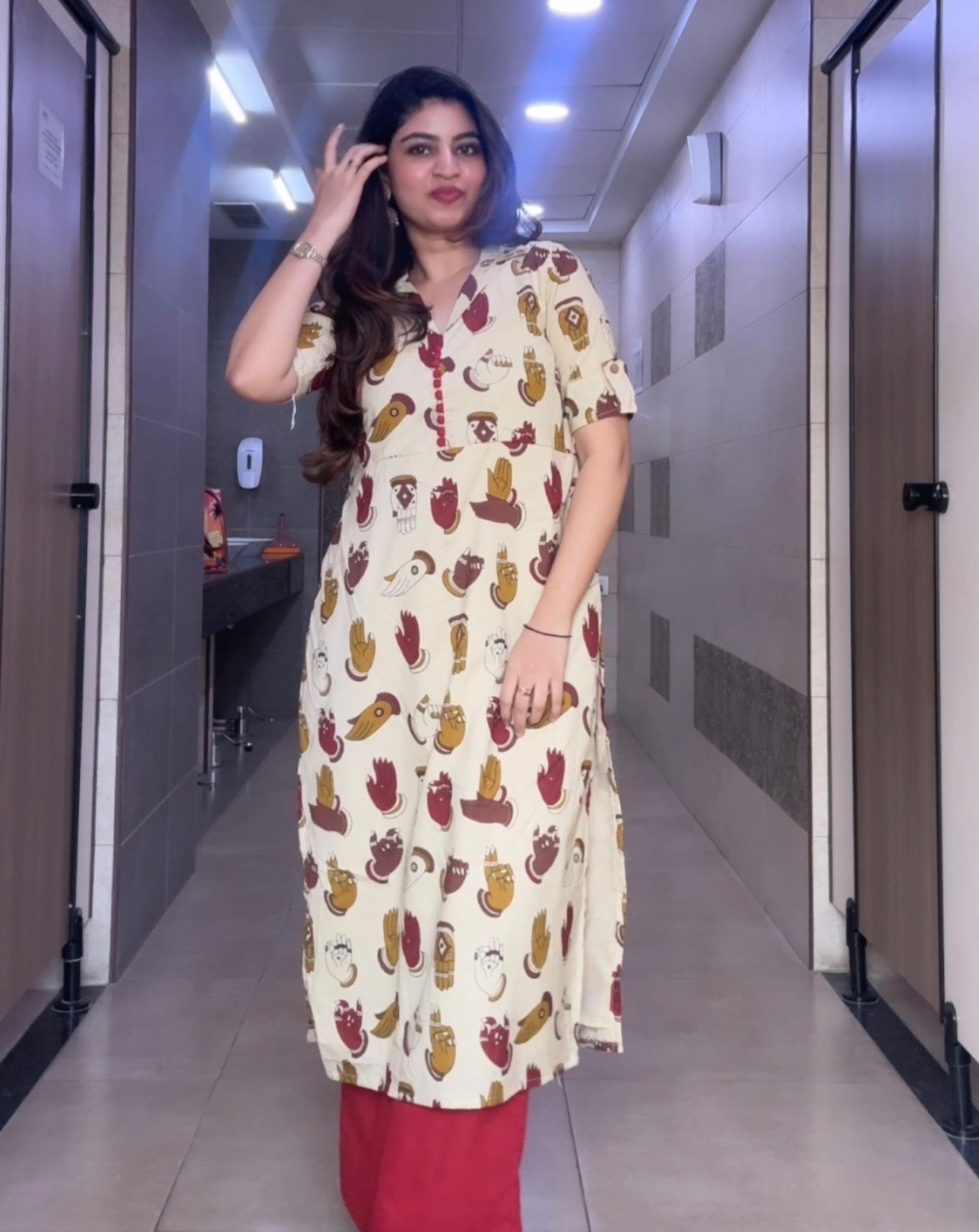 MUDHRA - Printed Ethnic Kurta And Palazzo Set