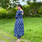 Blue Dragon Fly Printed Asymmetrical Kurta and Pant Set