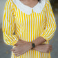 Yellow Striped Cotton Dress