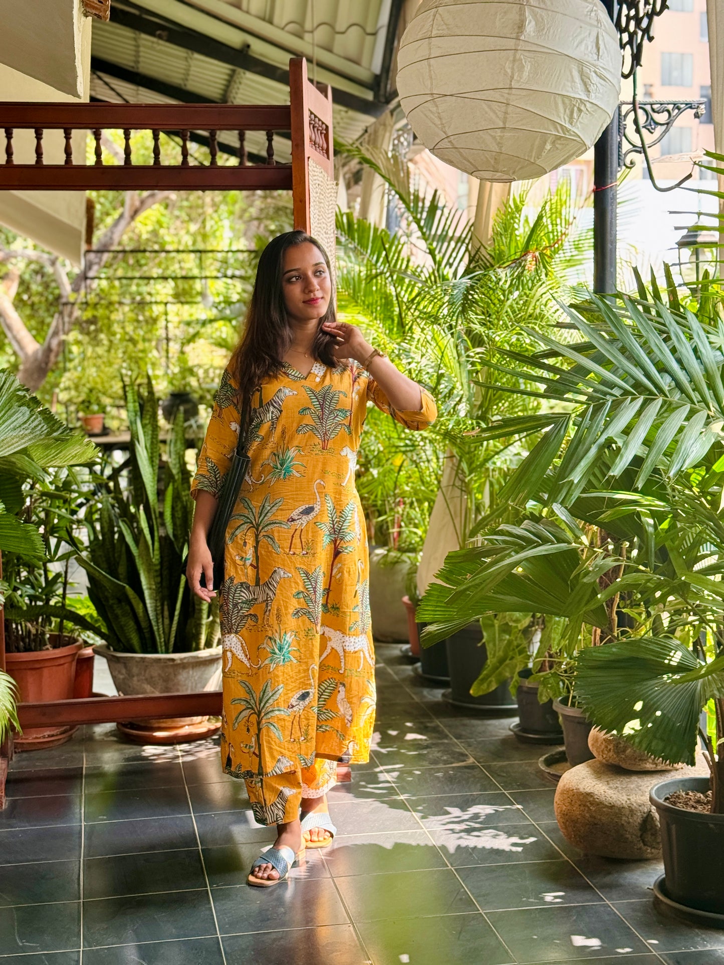 Yellow Jungle Themed Coord Set