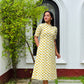 Off White Cheetah Printed Dress