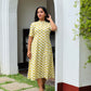 Off White Cheetah Printed Dress