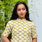 Off White Cheetah Printed Dress