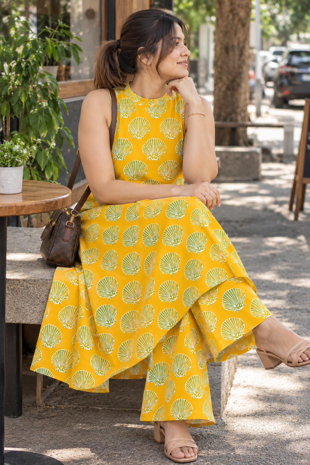 Mango Shelly - Block Printed Cotton Kurta Set