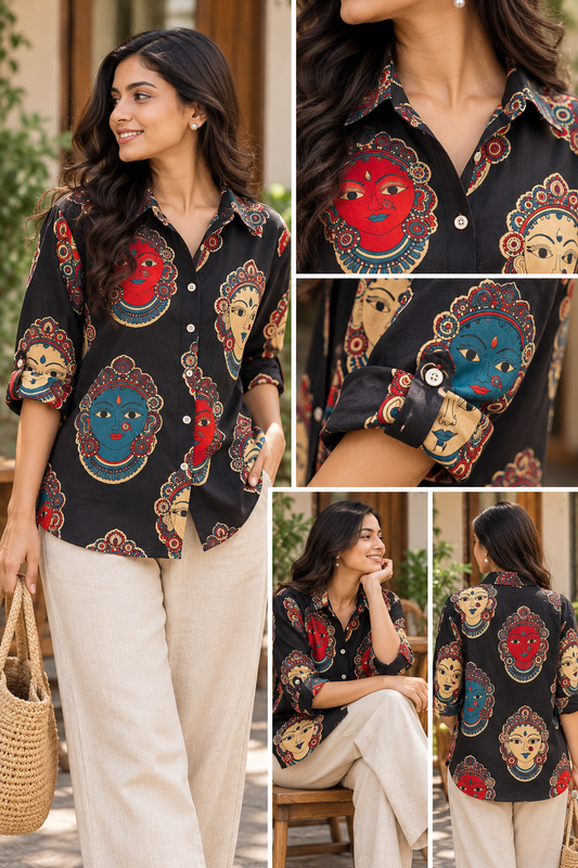 Kalamkari Printed Cotton Shirt