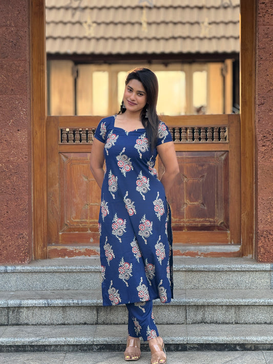 “Imperial Bloom” - Cotton Printed Coord Set