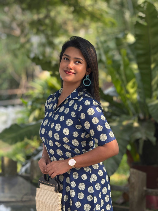 SIKKA - Coin Printed High Low Dress