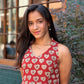 Red Block Printed Heart Dress