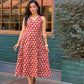 Red Block Printed Heart Dress
