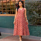 Red Block Printed Heart Dress