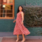 Red Block Printed Heart Dress