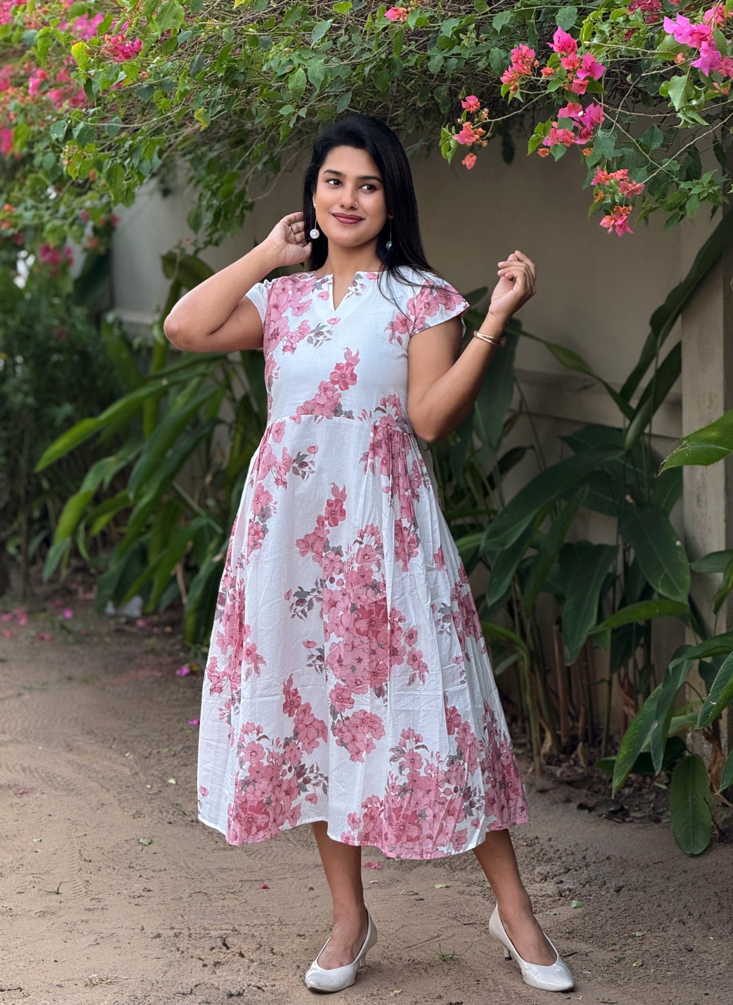 “Cherry Blossom” Cotton Dress