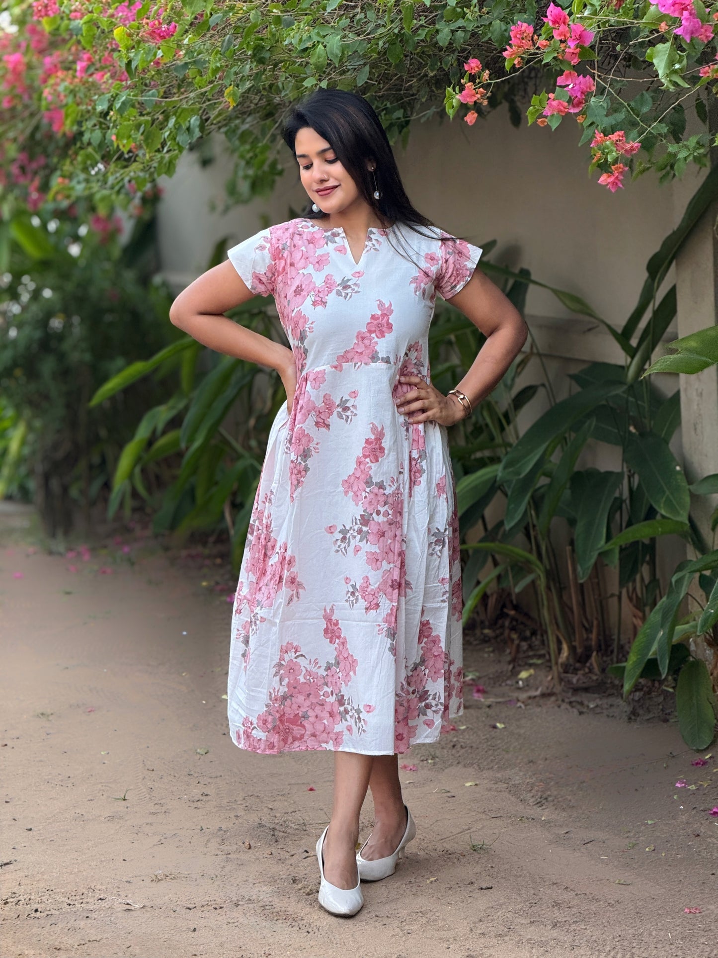 “Cherry Blossom” Cotton Dress