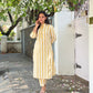 White and Beige Stripe Kurta Set