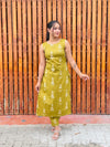 Light Green Tribal Printed Side Tie Kurta and Pant Set