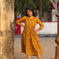 Kesariya - Cotton Printed Pleated Dress